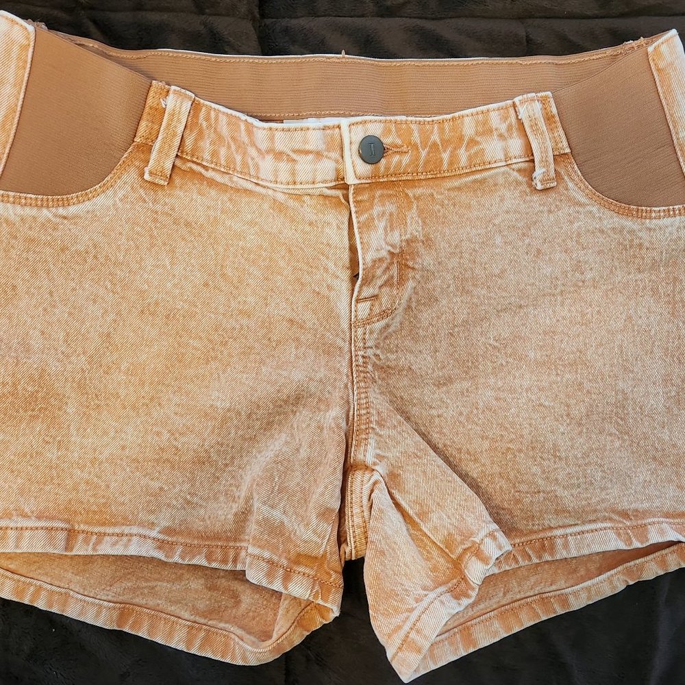 Isabel Maternity Copper Denim shorts